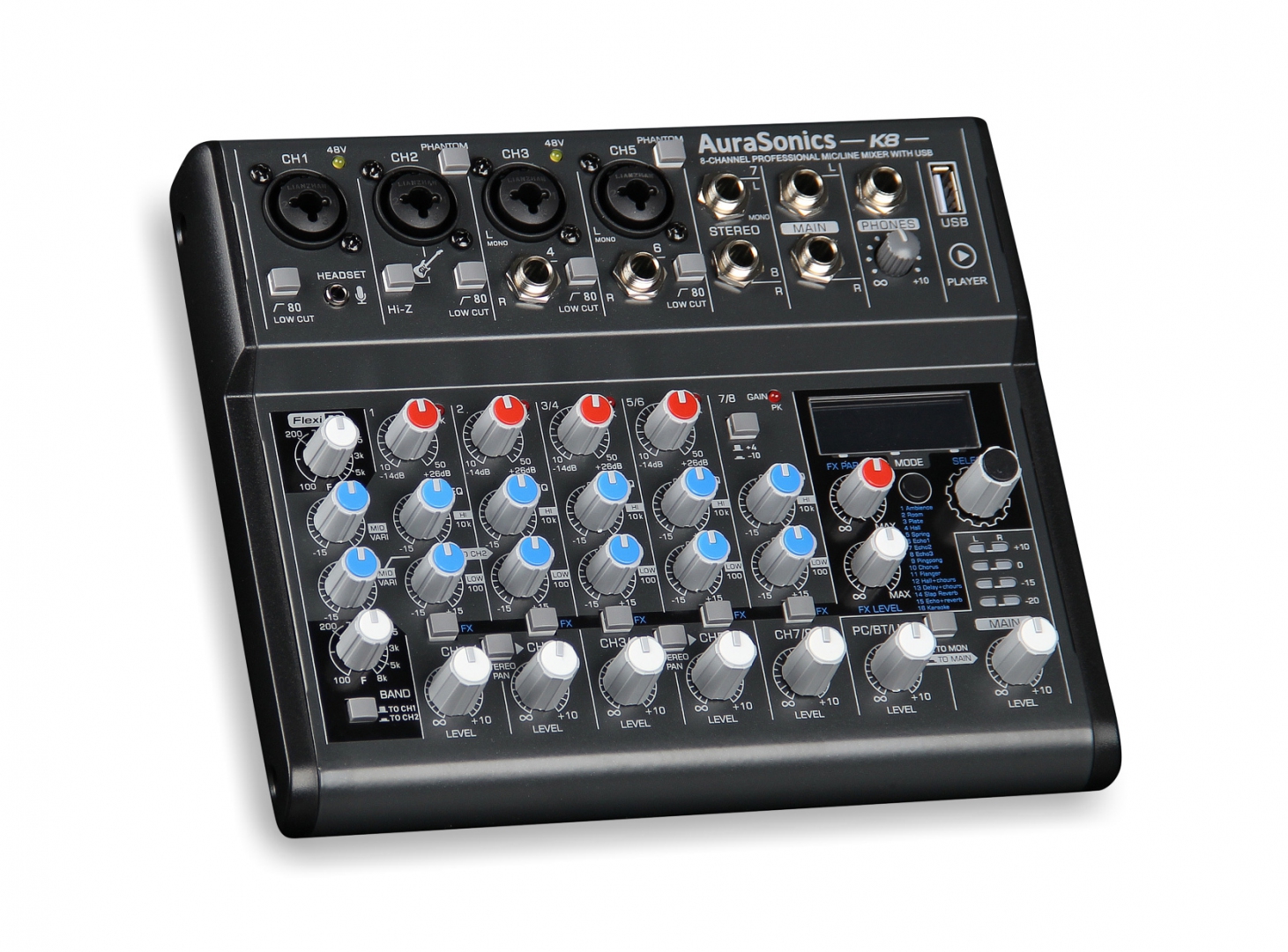 AuraSonics K8 компактный микшерный пульт в Нарьян-Маре