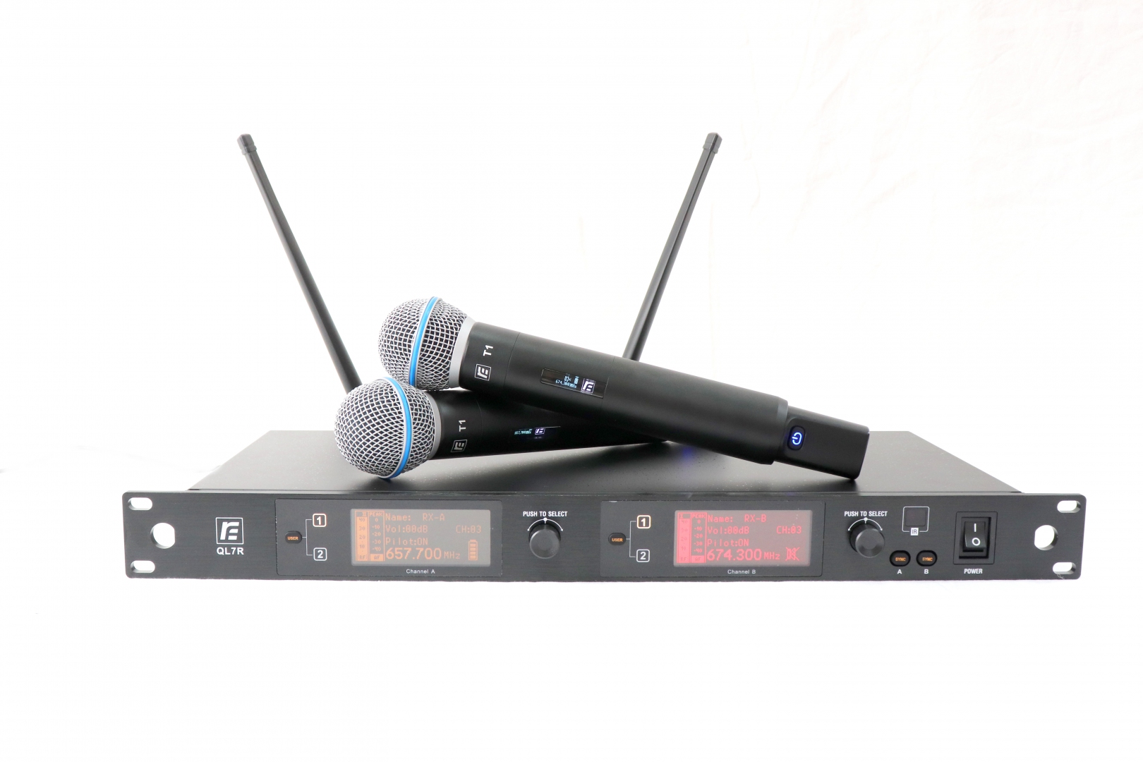 RFIntell QL7R/T1-B 720,500-754,000 МГц 2-канальная радиосистема с 2-мя ручными микрофонами в Нарьян-Маре